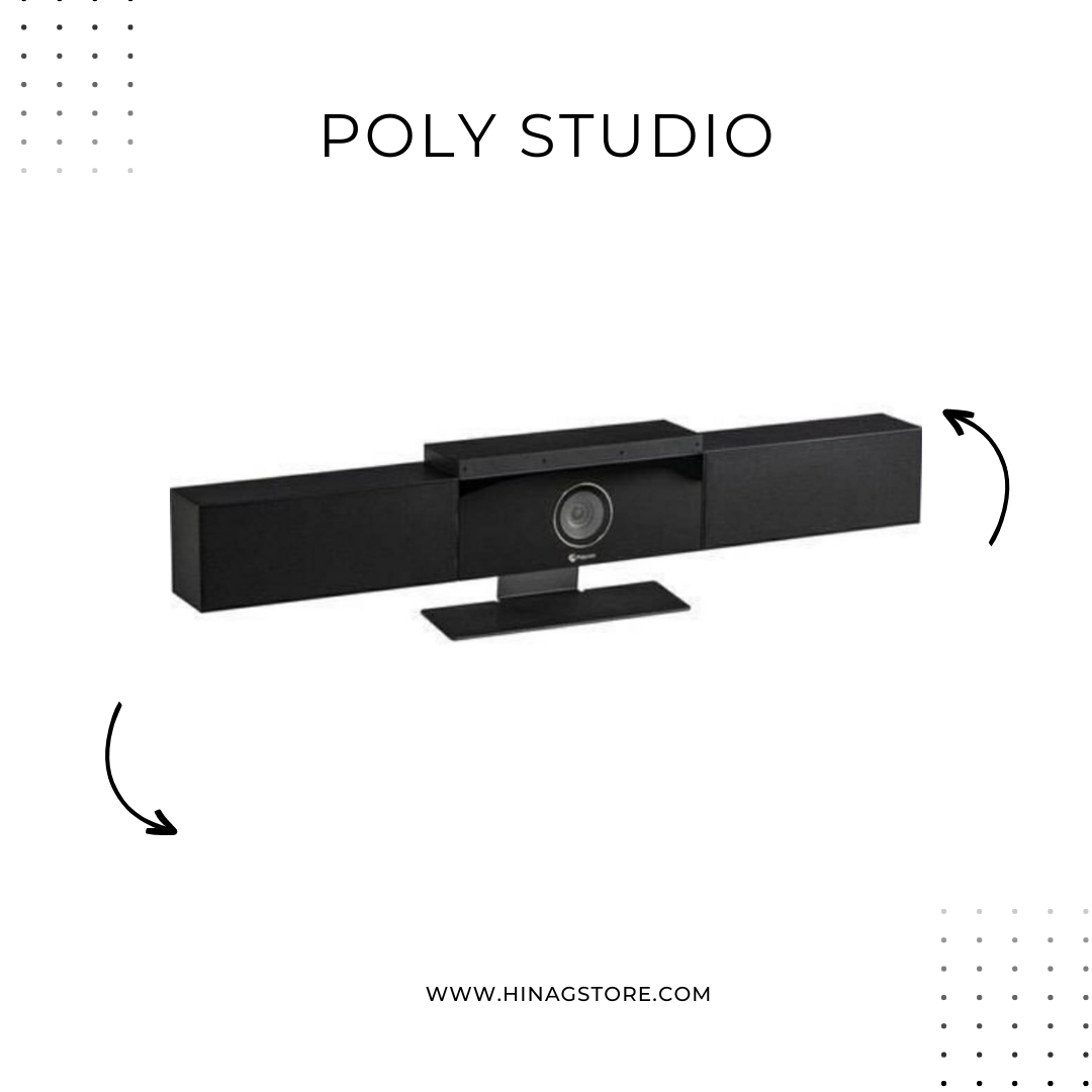 Poly Studio USB , diseñada para salas pequeñas, con un campo de visión de 120°