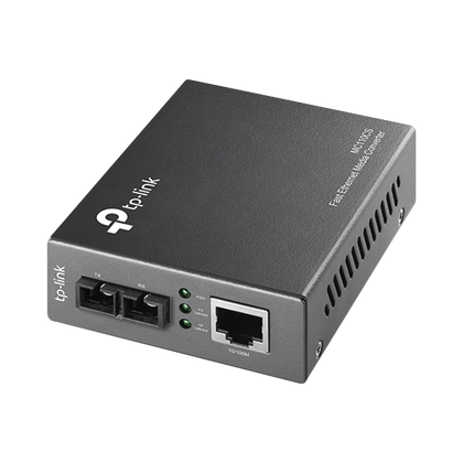 Convertidor Multimedia Mono-modo, 1 puerto RJ45 10/100 Mbps, conector de fibra SC, hasta 20 km